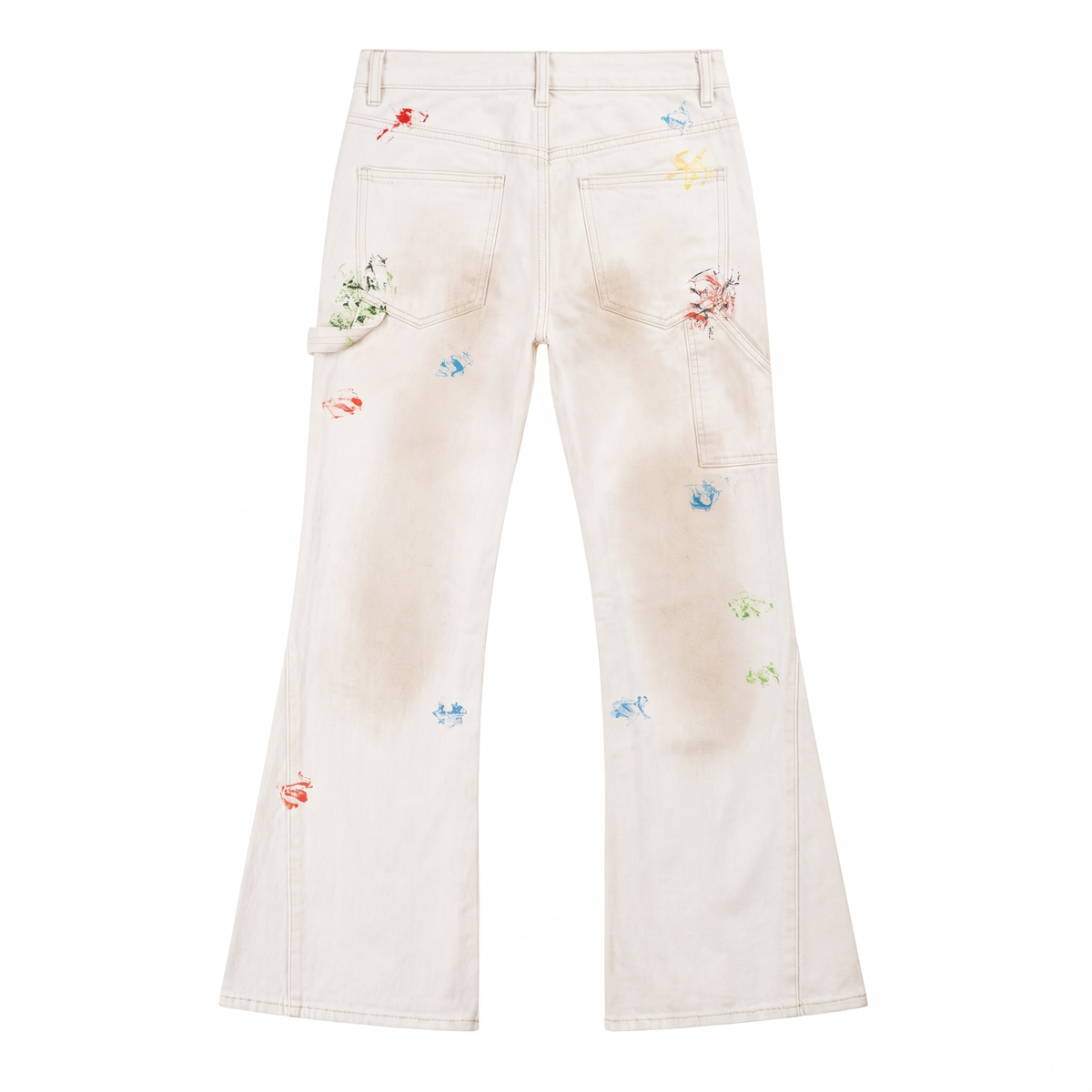 CANVAS CREAM - Flared Jeans - AI-generated rear view