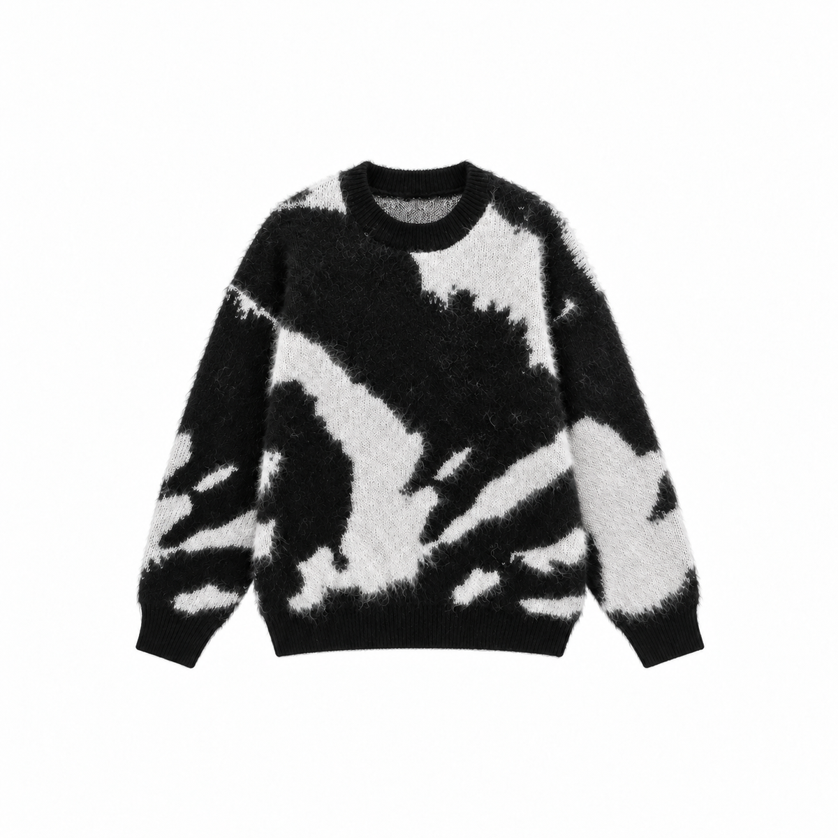 DUSKEN knit sweater front with brushed texture