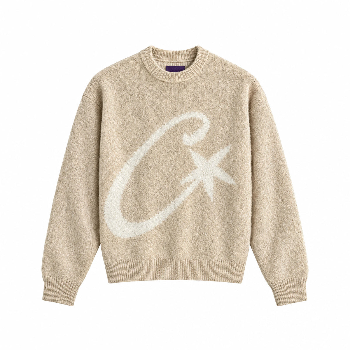 C STAR - KNIT SWEATER - Apricot - front