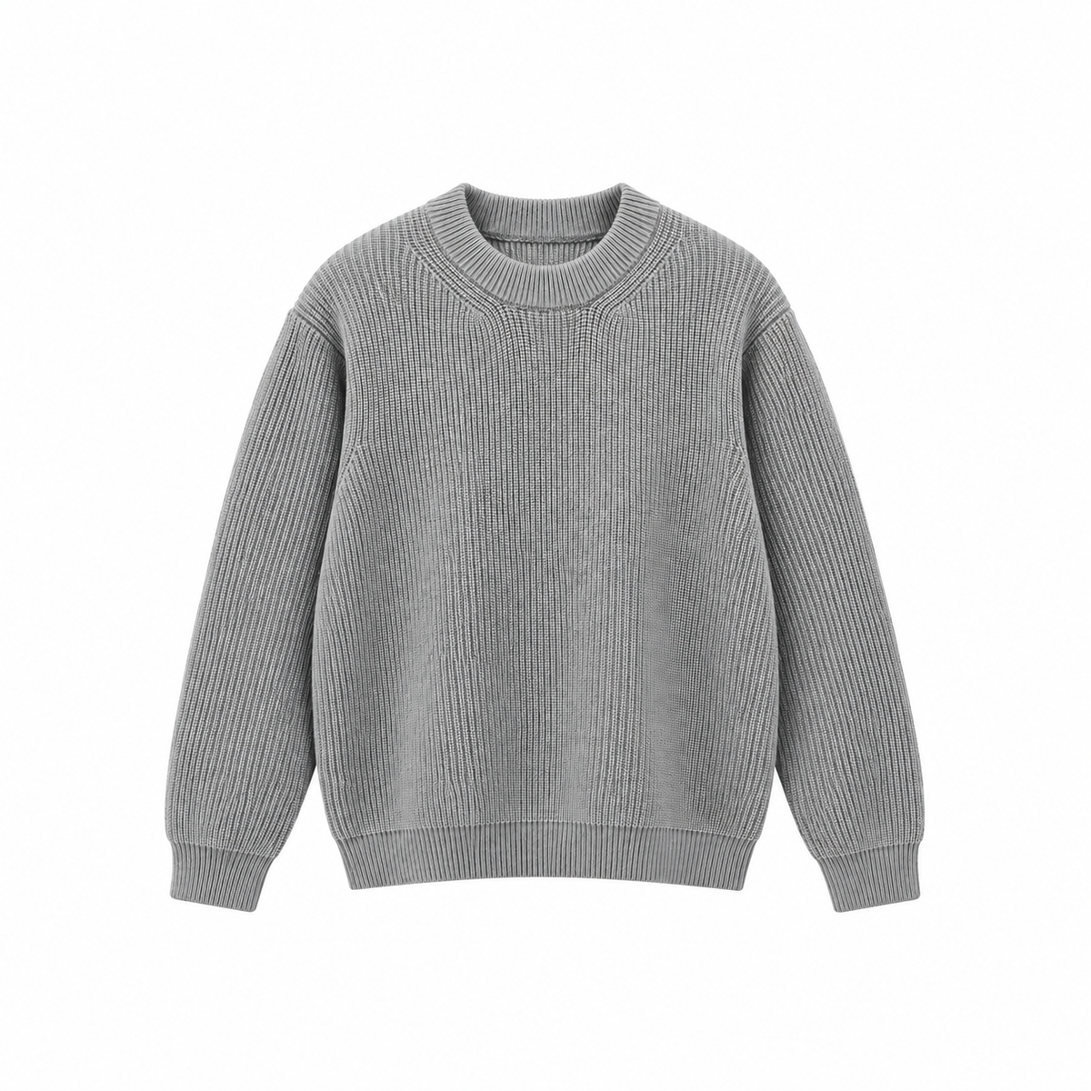 HARU knit sweater Light Grey — front on white