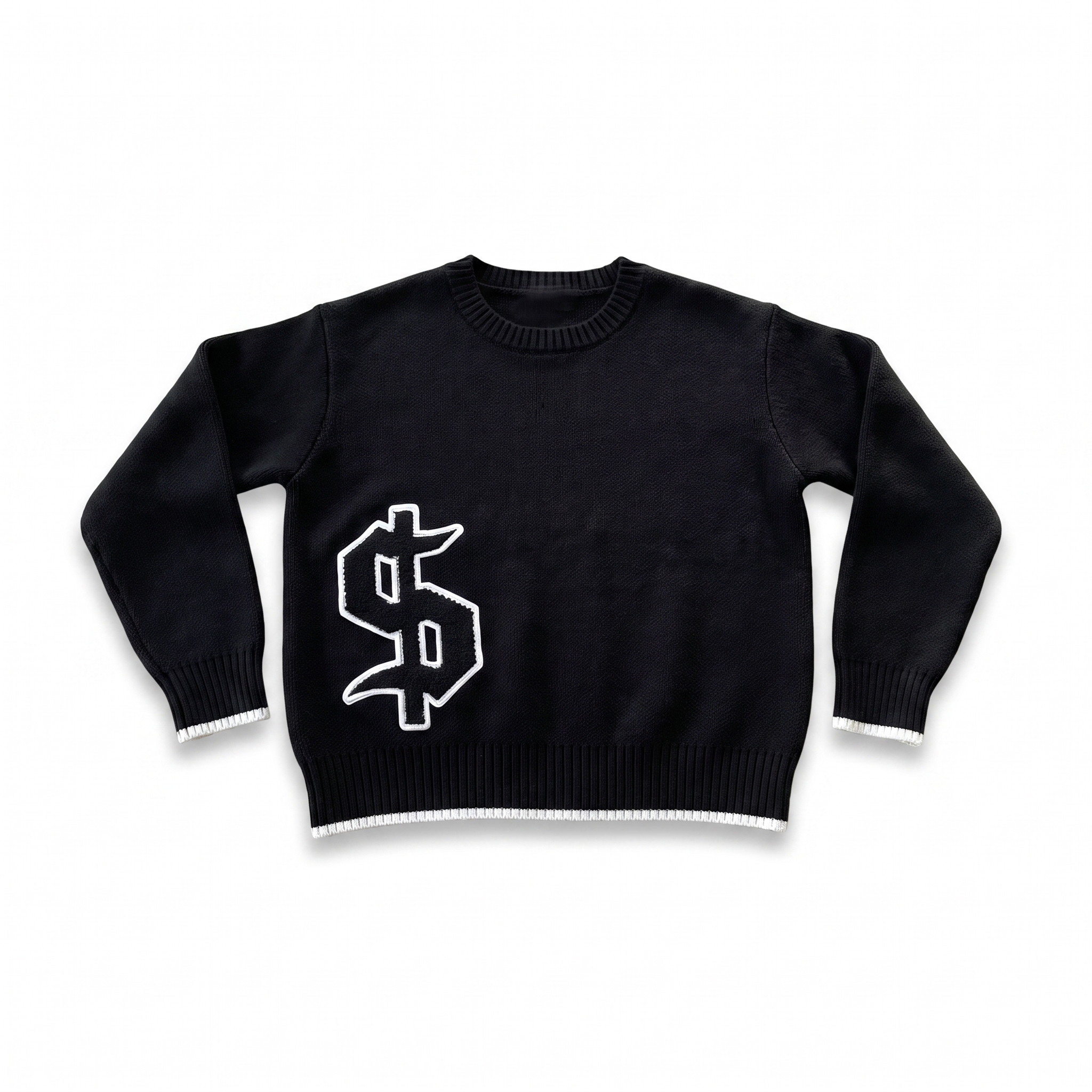 DOLLAR Knit Sweater Black front