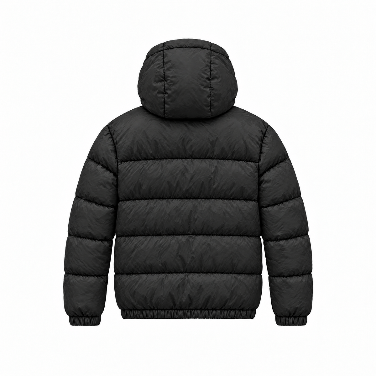 Nival black puffer jacket back view