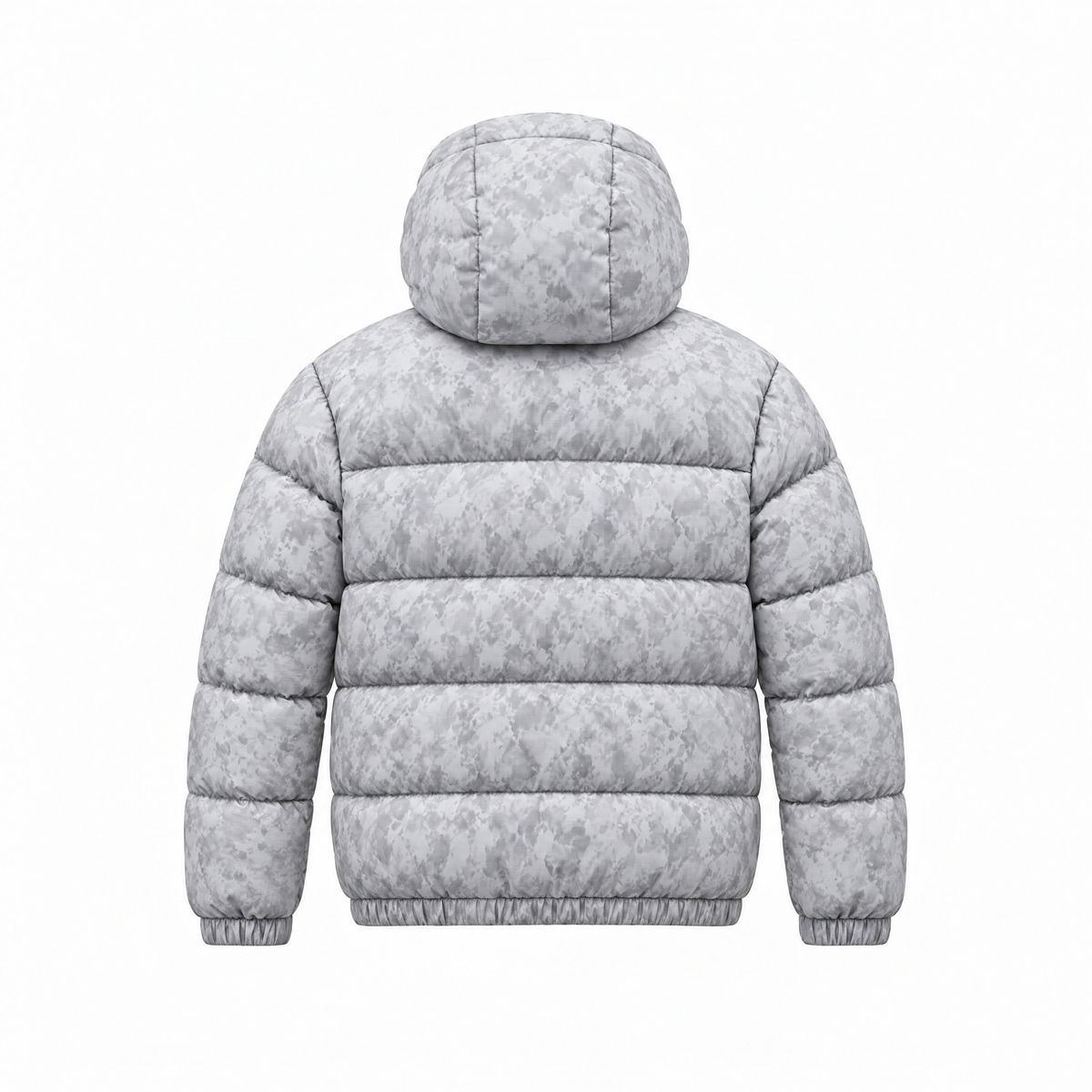 Nival grey puffer jacket back view