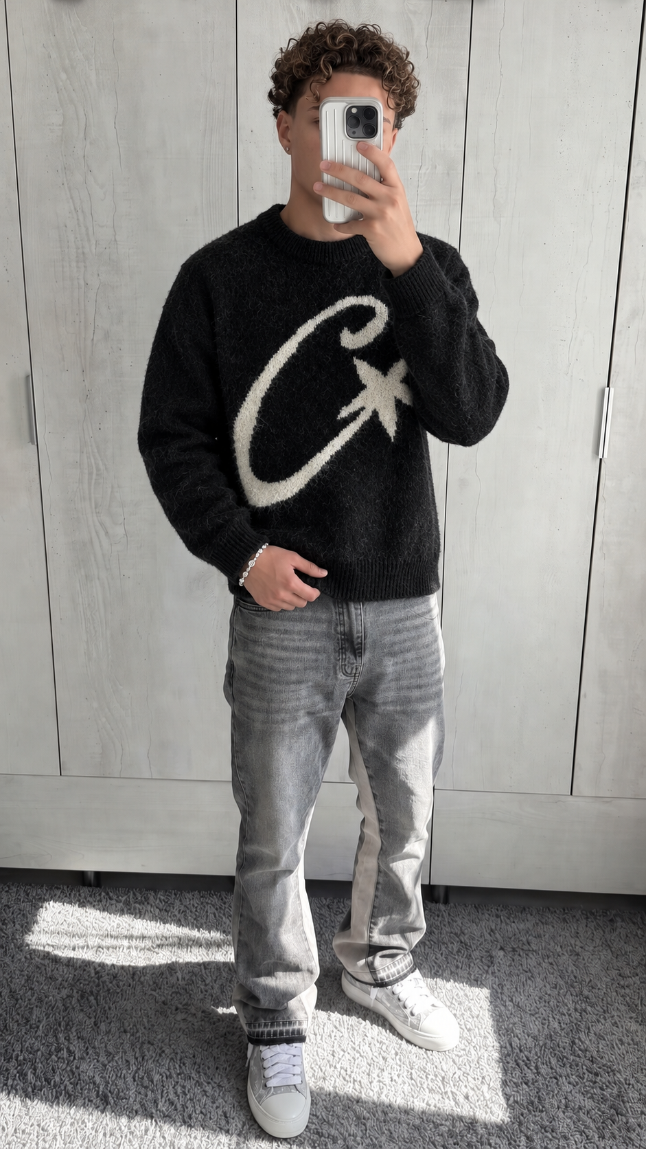 Relaxed Knit Sweater - mirror