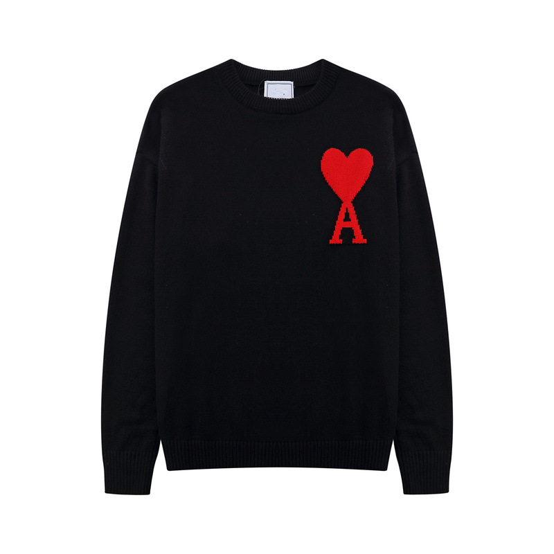 Heart Round Neck Short Sleeve Sweater