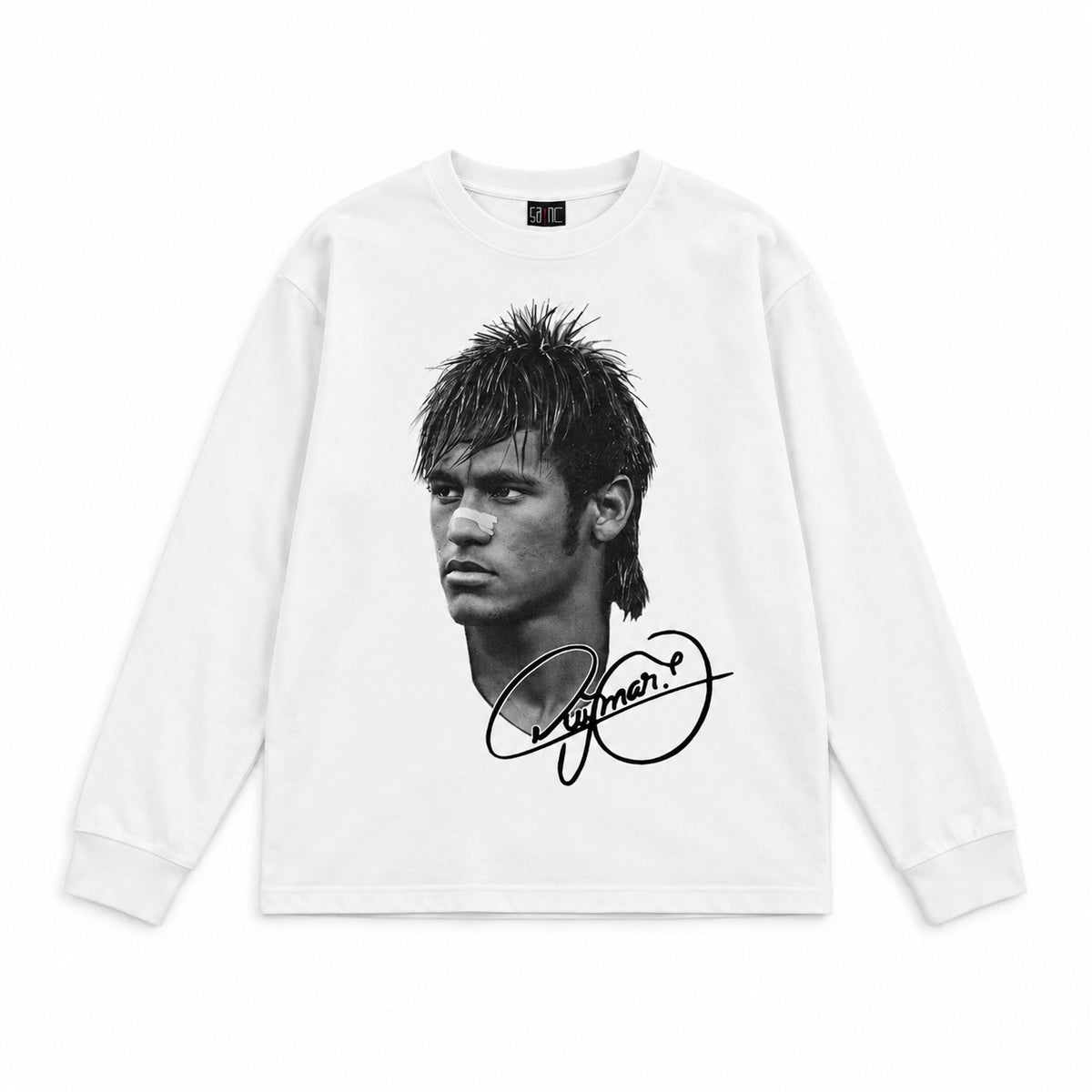 NEYMAR white long sleeve — front product photo on white
