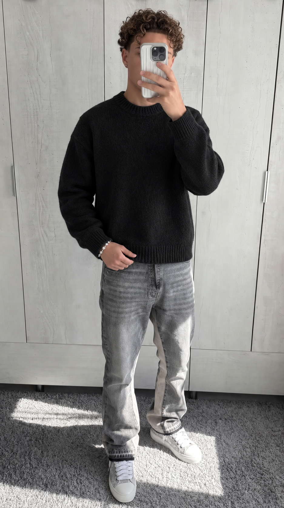 Black Mohair Sweater - mirror