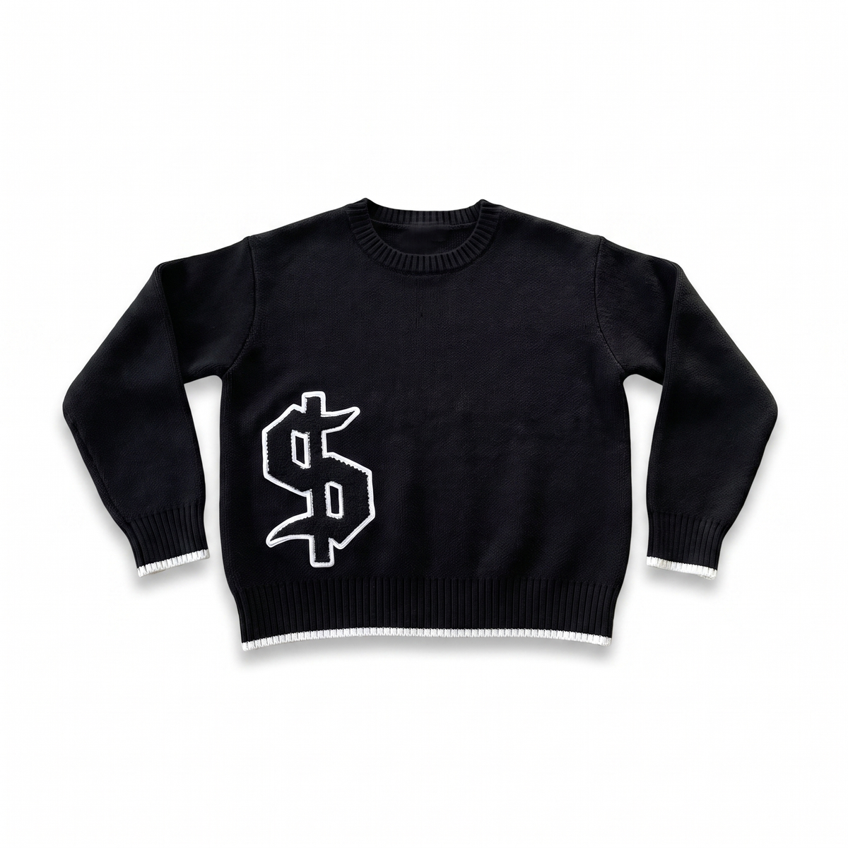 DOLLAR Knit Sweater Black front