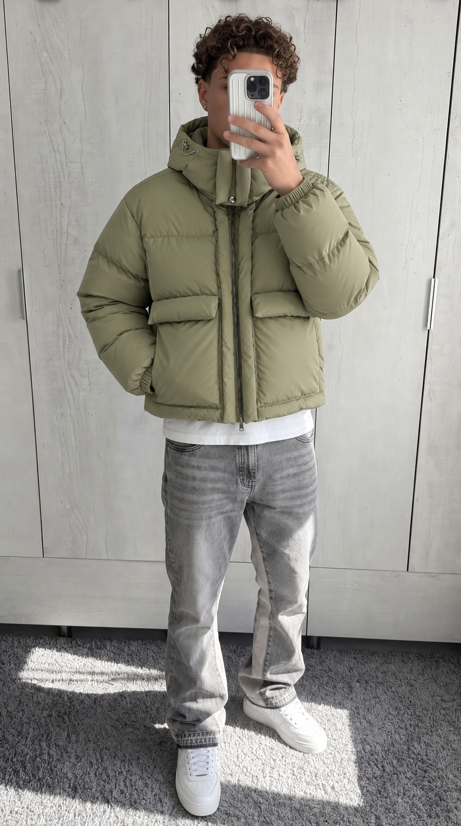 Puffer Jacket V1 - Khaki - mirror